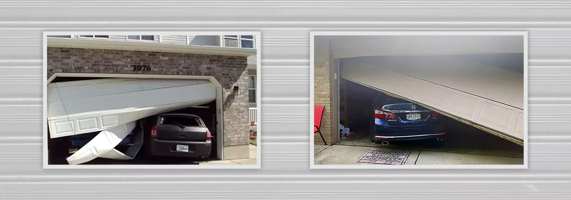 Repair Commercial Garage Door Got Hit By A Car in Streamwood, Illinois